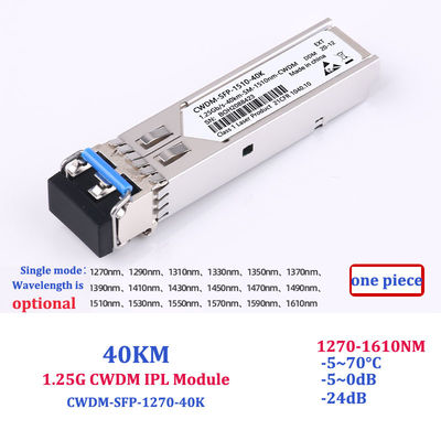 1270NM-1610NM 1.25G Gigabit Fiber Transceiver CWDM-SFP-1510-40K